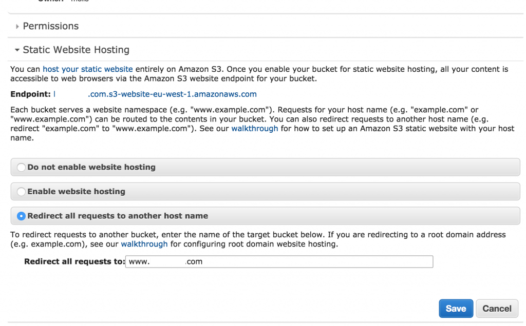 AWS Route53 URL Redirection